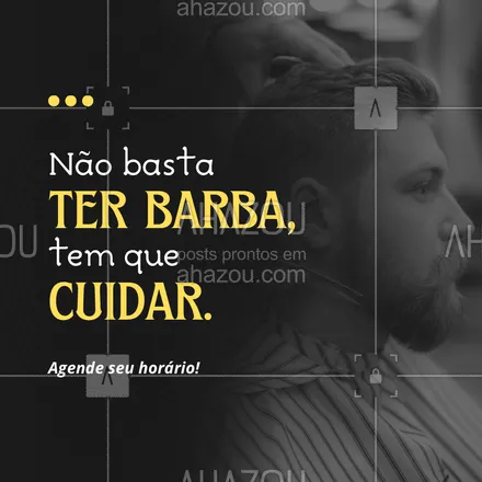 posts, legendas e frases de barbearia para whatsapp, instagram e facebook: Uma barba de respeito não é só uma barba grande, é uma barba bem cuidada. Agende seu horário e venha dar um trato na sua! 😉
#AhazouBeauty #barba  #barbearia  #barbeiromoderno  #barbeiro  #barber  #barbeirosbrasil  #barberLife  #barberShop  #barbershop  #brasilbarbers  #cuidadoscomabarba 