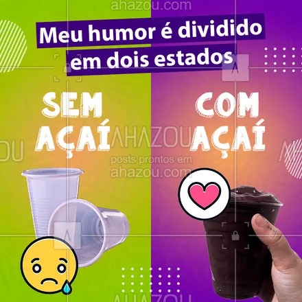 posts, legendas e frases de gelados & açaiteria para whatsapp, instagram e facebook: Em qual estado você está hoje? ???
#Açaí #LoucosPorAçaí #ahazoutaste #Humor  #gelados