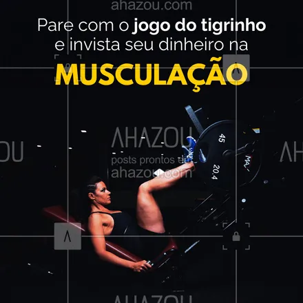 posts, legendas e frases de personal trainer para whatsapp, instagram e facebook: Deixe as apostas de lado e fortaleça-se com musculação 💪 

Desenvolva seus músculos, melhore sua postura e transforme sua saúde com cada treino. Venha já faze sua inscrição.  

#AhazouSaude #treino #personal #personaltrainer #aulas #saúde #bem-estar #musculação 