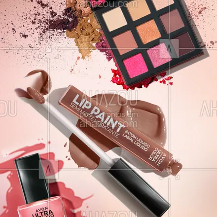 posts, legendas e frases de avon para whatsapp, instagram e facebook: Você vai amar criar essa make que é a cara do verão com a Paleta de Sombras Roses. O batom Ultra Lip Paint Todo Terracota e o esmalte Esmalte Ultra Color Rosinha Chic vão deixar esse look mais completo. Para deixar a make com aquela sensação de beijada pelo sol, use e abuse dos contornos das paletas Sunkissed e Golden Hour.
 #ahazouavon #ahazourevenda