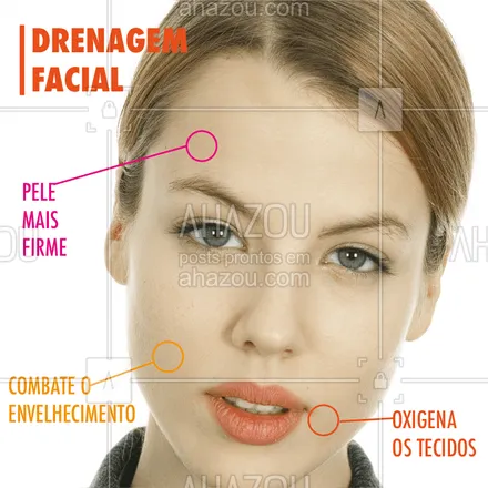posts, legendas e frases de estética facial para whatsapp, instagram e facebook: Confira só os benefícios da drenagem facial! ? #drenagemfacial #ahazou #drenagem #esteticafacial