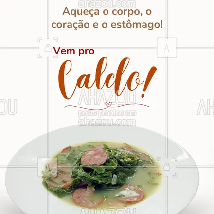 posts, legendas e frases de gastronomia para whatsapp, instagram e facebook: O frio chegou e a melhor forma de aproveitar é com um caldinho delicioso. Corre aqui e se apaixone pelos nossos sabores!
#caldobom #quentinhocomamor #vemprocaldo #invernodelicia #sabordeverdade
