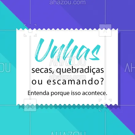 posts, legendas e frases de manicure & pedicure para whatsapp, instagram e facebook:  As unhas também funcionam como um alerta para alguns problemas do nosso corpo, como má alimentação, por isso é importante ficar de olho nos sinais que ela dá! 
#Unhas #manicure #AhazouBeauty #carrosselahz  #beleza #nailsaloon