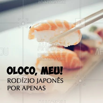 posts, legendas e frases de cozinha japonesa para whatsapp, instagram e facebook: Não vai perder essa promo né? ? Se vira nos trinta e chama os amigos pra um rodízio! #rodiziojapones #ahazoutaste #promoçao #comidajaponesa