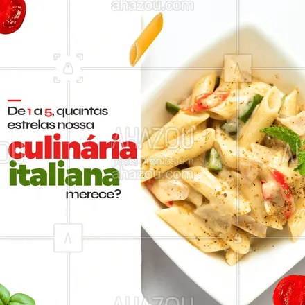 posts, legendas e frases de cozinha italiana para whatsapp, instagram e facebook: Você que provou nossos pratos italianos, nossas massas, o que achou? Seu feedback é importante. 
#ahazoutaste #comidaitaliana  #cozinhaitaliana  #italianfood  #italy  #massas  #pasta  #restauranteitaliano 
