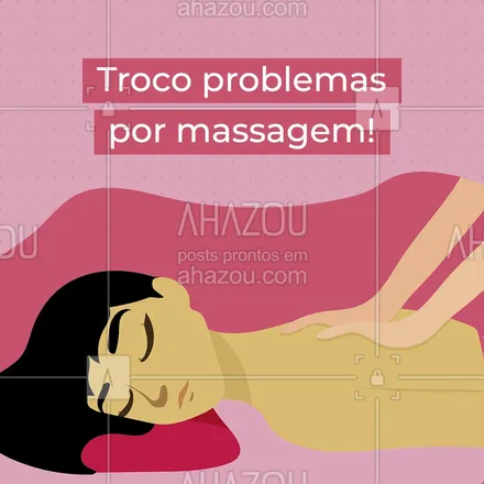 posts, legendas e frases de massoterapia para whatsapp, instagram e facebook: Quantas massagens você ganharia nessa troca? ??
#massagem #massoterapia #AhazouSaude #trocoproblemas  #relax #quickmassage
