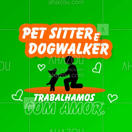posts, legendas e frases de dog walker & petsitter para whatsapp, instagram e facebook: Conheça nossos trabalhos, garantimos muita diversão, carinho e amor ao seu pet.
Entre em contato!
 #AhazouPet  #dogwalkersofinstagram #dogtraining #dogwalker #petsitter #doglover #dogsitter