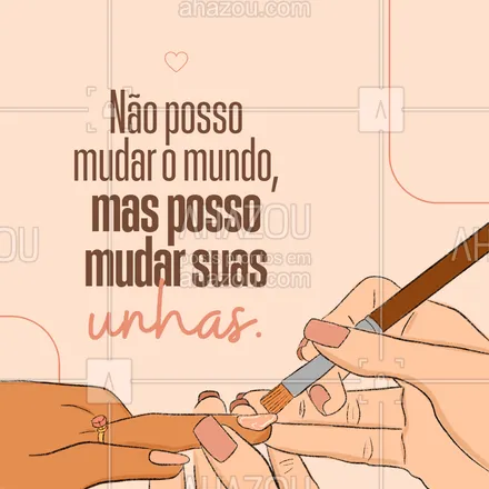 posts, legendas e frases de manicure & pedicure para whatsapp, instagram e facebook: E nós bem sabemos que uma mulher com as unhas bem feitas pode facilmente mudar o mundo. Cadê as poderosas que vivem de unhas feitas? 💅🏻✨
#AhazouBeauty #beleza #manicure #nailart #pedicure #nailsaloon #unhas #unhasdehoje