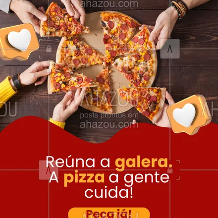 posts, legendas e frases de pizzaria para whatsapp, instagram e facebook: A noite perfeita começa com um pedido certo: pizza!
Família, amigos e muito sabor no seu pedaço favorito.
Chama no direct e peça já!
#pizzacomamor #noitepizza #pizzaparatodos #pizzalovers #compartilhesabor #deliciadodia