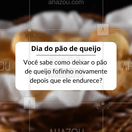 posts, legendas e frases de padaria, cafés, comidas variadas para whatsapp, instagram e facebook: Se o pão de queijo depois de frio ficar duro, basta colocá-lo por 30 segundos no micro-ondas e torná-lo mais macio.🤤

 #ahazoutaste #vocesabia #curiosidadades #diadopãodequeijo  #cafeteria #panificadora #padaria #dicas