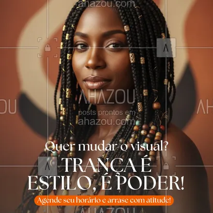 posts, legendas e frases de  para whatsapp, instagram e facebook: Tranças não são só um penteado — são uma forma de expressão! 💖
Seja para mudar o look, proteger os fios ou realçar sua beleza natural, aqui é o lugar certo!
📲 Agende seu horário e venha se sentir ainda mais linda!
#tranças #trancista #belezaafro #penteadoperfeito #autoestima #mulherespoderosas #trançaperfeita #hairlove #estilocomatitude