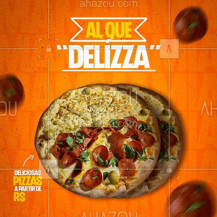 posts, legendas e frases de pizzaria para whatsapp, instagram e facebook: Peça nossas deliciosas pizzas! Aqui temos a maior variedade de sabores da região e mais, fazemos pizza com sabores personalizados... basta você escolher e pedir! 🍕💖
#ahazoutaste #pizzaria  #pizzalife  #pizza  #pizzalovers 