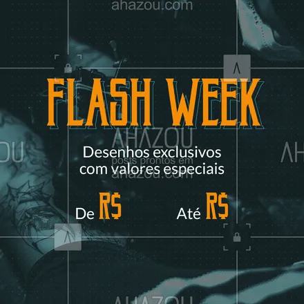 posts, legendas e frases de estúdios, tatuadores & body piercer para whatsapp, instagram e facebook: Nossa flash week chegou com preços imperdíveis! 😵😵 #AhazouInk #tattooepiercing  #bodypiercing  #cicatrizacao  #tattoofloral  #tattoos  #tattootradicional  #editaveisahz  #dicadetattoo  #tatuagem  #estudiodetattoo  #tatuagemfeminina  #tracofino  #motivacional  #flashday  #tattoocolorida  #tattoo  #piercing 