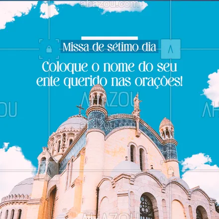 posts, legendas e frases de igrejas & espiritualidade cristã para whatsapp, instagram e facebook: Estamos passando para te convidar a rezar uma missa de sétimo dia para aquele ente querido que se foi.
Coloque o nome dele nas intenções.
Entre em contato e fale com um de nossos representantes.
#AhazouFé #biblia  #Cristo  #Deus  #fé  #fécristã  #féemDeus  #igreja  #igrejacristã  #JesusCristo  #oração  #religiao  #palavradeDeus  #orações 