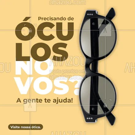 posts, legendas e frases de óticas  para whatsapp, instagram e facebook: Óculos velhos e surrados nunca mais, venha para a nossa ótica. 👓😎 #AhazouÓticas #oculos #oculosdegrau #oculosdesol #oticas #oculosnovo