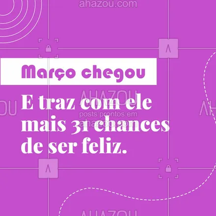 posts, legendas e frases de posts para todos para whatsapp, instagram e facebook: Mais um lindo mês começando. Aproveite cada dia como uma nova oportunidade de ser feliz e realizar todos os seus sonhos. #frasesmotivacionais #motivacionais #motivacional #quote #ahazou #postdefrase #março #bemvindo #bemvindomarço 
