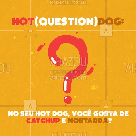 posts, legendas e frases de hot dog  para whatsapp, instagram e facebook: Uns amam ou outros detestam... E você o que acha destes acompanhamanetos no seu dogão? 🤔🌭
#ahazoutaste #hotdoglovers  #hotdoggourmet  #cachorroquente  #food  #hotdog 