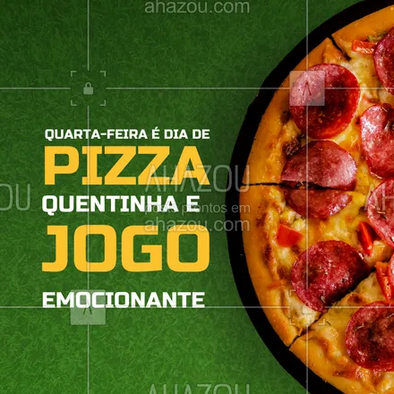posts, legendas e frases de para whatsapp, instagram e facebook: O combinado tá feito: sua casa ou a minha? Vamos fazer aquele esquenta pro jogo com pizza de qualidade e muita zoeira saudável. Confirma presença! 👇
#NoiteDeFutebol #PizzaCampeã #QuartaDasEstrelas