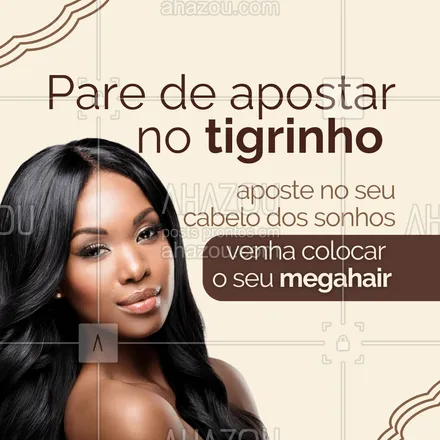 posts, legendas e frases de cabelo para whatsapp, instagram e facebook: Seu cabelo merece mais do que uma aposta!✨.  

Invista no seu sonho de ter o cabelo na cintura. Entre em contato e agende um horário para seu mega hair.

#AhazouBeauty #cabelo #cabeleireiro #hair #megahair #salaodebeleza #tendência 