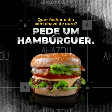 posts, legendas e frases de hamburguer para whatsapp, instagram e facebook: Nada como um hambúrguer para fechar o dia com chave de ouro. Temos os melhores preços e a qualidade mais alta da região, peça já o seu para se deliciar (inserir número). 

 #burger  #burgerlovers  #hamburgueria #ahazoutaste #hamburgueriaartesanal #diadehamburguer #fomedehamburguer #convite #combos