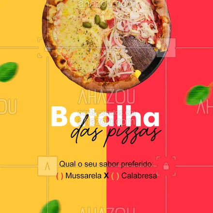 posts, legendas e frases de pizzaria para whatsapp, instagram e facebook: Quem será que ganha essa batalha?
E aí, qual o seu sabor preferido de pizza?
#ahazoutaste #pizza  #pizzalife  #pizzalovers  #pizzaria 