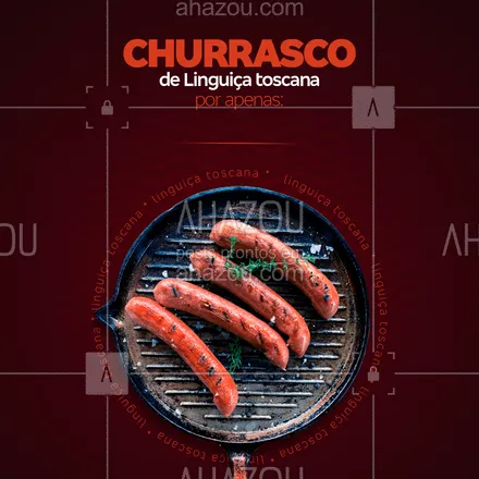 posts, legendas e frases de açougue & churrasco para whatsapp, instagram e facebook: Não quer cozinhar hoje?
Peça o nosso delicioso churrasco de linguiça toscana! 

#ahazoutaste  #meatlover  #churrascoterapia  #churrasco  #bbq #linguicatoscana