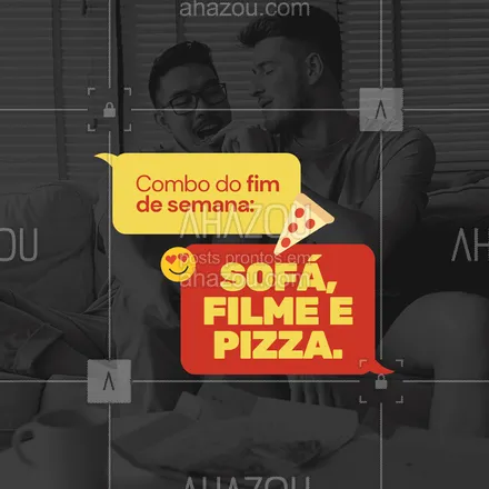 posts, legendas e frases de pizzaria para whatsapp, instagram e facebook: Se você também é do time que ama curtir um final de semana vendo filmes em casa, não perde tempo e já garante a sua pizza! 😋🍕
#ahazoutaste #pizzalife  #pizza  #pizzalovers  #pizzaria 