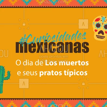 posts, legendas e frases de cozinha mexicana para whatsapp, instagram e facebook:  Sendo uma festa para lá de divertida, o Dia de Los Muertos é cercado de muita cor, comida e alegria para celebrar quem já esteve conosco em vida! ?
#DiadeLosMuertos #CozinhaMexicana #CarrosselAhz #ahazoutaste  #comidamexicana #vivamexico