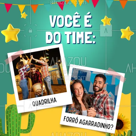 posts, legendas e frases de posts para todos para whatsapp, instagram e facebook: 🅰️ Amo dançar quadrilha
🅱️ Forró raiz é tudo!
Responde aí e marca o parceiro de dança!
#enquetejunho #festaépraquemdança #arraiádosbons