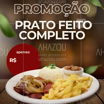posts, legendas e frases de à la carte & self service para whatsapp, instagram e facebook: Arroz, feijão, salada, carne e farofa por um preço que cabe no seu bolso! Qual vai ser hoje: frango, carne ou peixe?
🚚 Entregamos na sua casa!
#PratoFeito #ComidaBarata #DeliveryGostoso