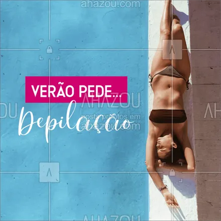 posts, legendas e frases de depilação para whatsapp, instagram e facebook: A estação mais quente do ano pede a depilação em dia!☀️??
Agende seu horário hoje mesmo, não perca tempo, passe o verão com a pele lisinha!
#verão #ahazoudepilação #depilação