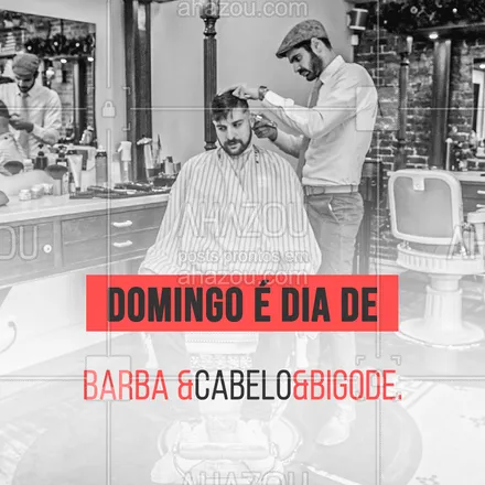 posts, legendas e frases de barbearia para whatsapp, instagram e facebook: Bora dar um trato no visual. Agende já seu horário para domingo!😎 #AhazouBeauty #barba  #cuidadoscomabarba  #barbearia  #barbeiro  #barbeiromoderno  #barbeirosbrasil  #barber  #barberLife  #barbershop  #barberShop 