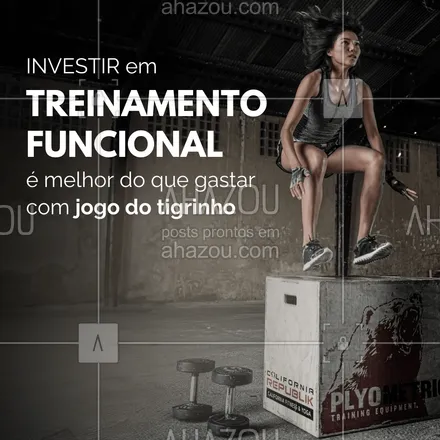 posts, legendas e frases de personal trainer para whatsapp, instagram e facebook: Invista em cuidado e prevenção da saúde ✨. 

Não existe investimento melhor do que o cuidado com sua saúde. E nada como um treinamento funcional para isso. Então venha conhecer nossas aulas. 

#AhazouSaude #treino #personal #personaltrainer #aulas #saúde #bem-estar #funcional #treinofuncional