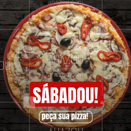 posts, legendas e frases de pizzaria para whatsapp, instagram e facebook: Começar o final de semana sem pedir uma pizza não rola. Afinal, não tem como resistir aquela deliciosa pizza chegando quentinha na sua casa, não é mesmo? Pois não perca mais tempo e faça já o seu pedido no nosso delivery e experimente a melhor pizza da região! ???

#pizzaquentinha #pizzanodelivery #pizzaria #ahazoutaste 
