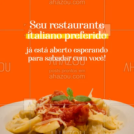 posts, legendas e frases de cozinha italiana para whatsapp, instagram e facebook: O sabadou é com comida italiana cheia de sabor e muita qualidade! Vem para cá. #ahazoutaste #comidaitaliana  #cozinhaitaliana  #italy  #italianfood  #massas  #pasta  #restauranteitaliano #sabadou  #sabado