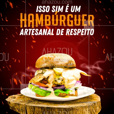 posts, legendas e frases de hamburguer para whatsapp, instagram e facebook: Se você procura por um sabor inigualável e muita qualidade, nosso hambúrguer artesanal é perfeito para você. Então não perca tempo e peça já o seu. #artesanal #burger #burgerlovers #ahazoutaste #hamburgueria #hamburgueriaartesanal #sabor #qualidade #opções #cardápio #hambúrguerartesanal