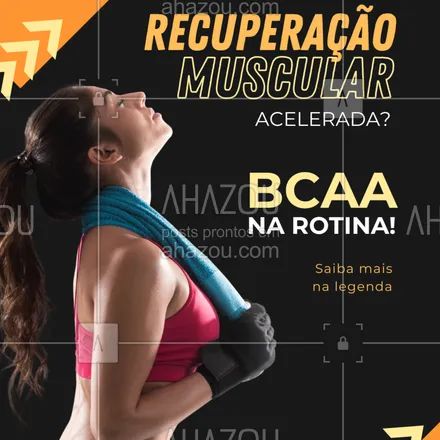posts, legendas e frases de  para whatsapp, instagram e facebook: O BCAA ajuda a reduzir as microlesões causadas pelo treino e acelera a recuperação dos músculos.
Menos dor, mais disposição pro próximo treino!
⚡ Dica: combine com boa hidratação e sono de qualidade.
#bcaa #recuperacaoposstreino #aminoacidos #rotinasaudavel #musculação #treinopesado #treinosemdor