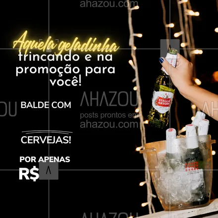 posts, legendas e frases de bares para whatsapp, instagram e facebook: Hoje é dia de aproveitar uma noite em nosso espaço acompanhado da melhor companhia: uma cervejinha trincando! 🥵 Aproveite essa promoção do dia e venha criar boas memórias em um espaço com muita música e cerveja boa. Estamos te esperando no endereço: (inserir endereço). #ahazoutaste #promoção #bar #cerveja #pub #happyhour