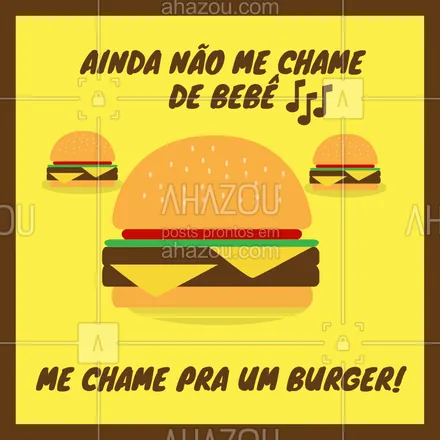 posts, legendas e frases de hamburguer para whatsapp, instagram e facebook: Aí sim, pode me chamar! ? #comida #gastronomia #ahazoutaste #hamburguer