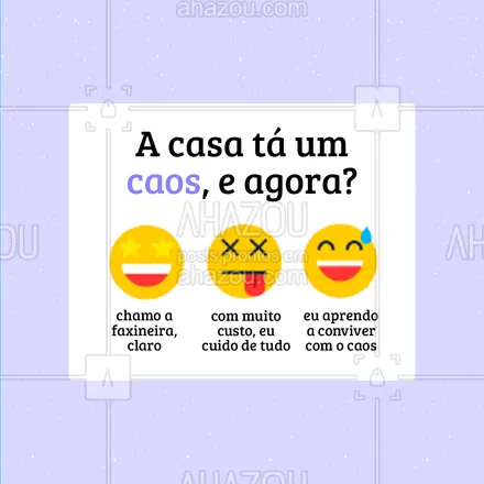 posts, legendas e frases de faxina para whatsapp, instagram e facebook: Falando a verdade, hein?! ????
#faxina #limpeza #AhazouServiços #decasa #enquete