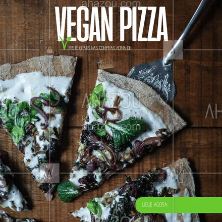 posts, legendas e frases de saudável & vegetariano para whatsapp, instagram e facebook: Pensamos em você e fizemos pizzas veganas deliciosas!
#vegan #pizza # ahazouvegan
