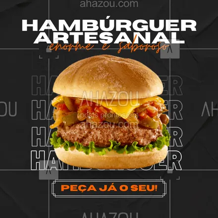 posts, legendas e frases de hamburguer para whatsapp, instagram e facebook: Se você ainda não experimentou o nosso hambúrguer artesanal, não perca mais tempo, peça o seu lanche agora! Você vai adorar!
#ahazoutaste #artesanal  #burger  #burgerlovers  #hamburgueria  #hamburgueriaartesanal 