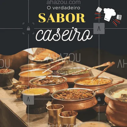 posts, legendas e frases de à la carte & self service para whatsapp, instagram e facebook: Sabor caseiro não tem igual, concordam? ? #restaurante #ahazoutaste #saborcaseiro 
