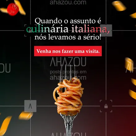 posts, legendas e frases de cozinha italiana para whatsapp, instagram e facebook: Difícil vai ser você escolher apenas um prato para saborear. 🍝 #ahazoutaste #pasta #restauranteitaliano #massas #comidaitaliana #italianfood #cozinhaitaliana #italy