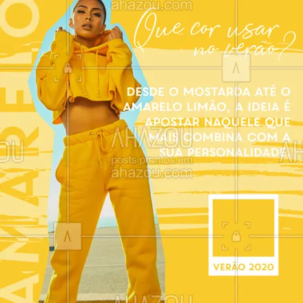 posts, legendas e frases de assuntos variados de Moda para whatsapp, instagram e facebook: Quer está por dentro da tendência do verão 2020? Então aposte nas cores da estação!

#moda #verão #ahazou #cores #look