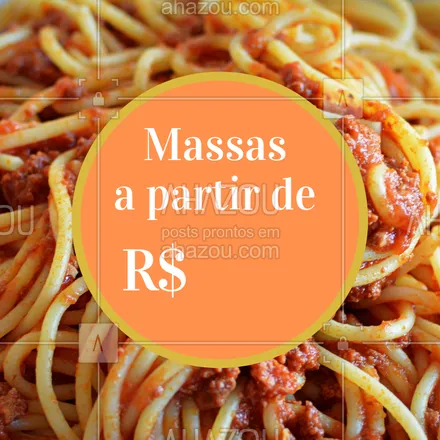 posts, legendas e frases de cozinha italiana para whatsapp, instagram e facebook: Não perca essa promoção e venham provar nossos diversos pratos de massa. #massas #food #ahazouapp #gastronomia
