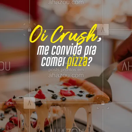 posts, legendas e frases de pizzaria para whatsapp, instagram e facebook: Pizza em nome do nosso amor!❤❤?? #pizza #crush #ahazou