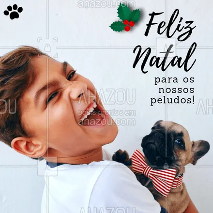 posts, legendas e frases de assuntos variados de Pets para whatsapp, instagram e facebook: Feliz natal aos nossos bichinhos! #énatal #feliznatal #ahazou #pet #doglovers