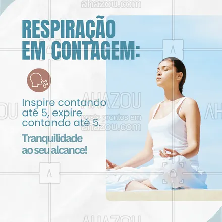 posts, legendas e frases de saúde mental para whatsapp, instagram e facebook: Controlar o ritmo da respiração com contagem simples pode ajudar a desacelerar o corpo e a mente, aliviando sintomas de ansiedade.
#respiraçãosaudavel #controleansiedade #saudemental #relaxamento #tecnicaderespiração #bemestar