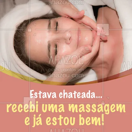 posts, legendas e frases de massoterapia para whatsapp, instagram e facebook: O que uma massagem não faz na vida da gente né? ? #massagem #ahazou #massoterapia